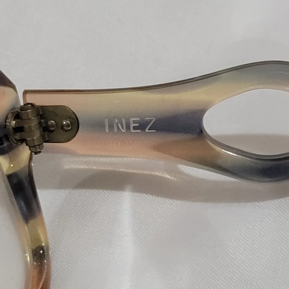 IVOS Inez 50-20 Tortoise Acetate Eyeglasses Sculptural Cut-Out Temples